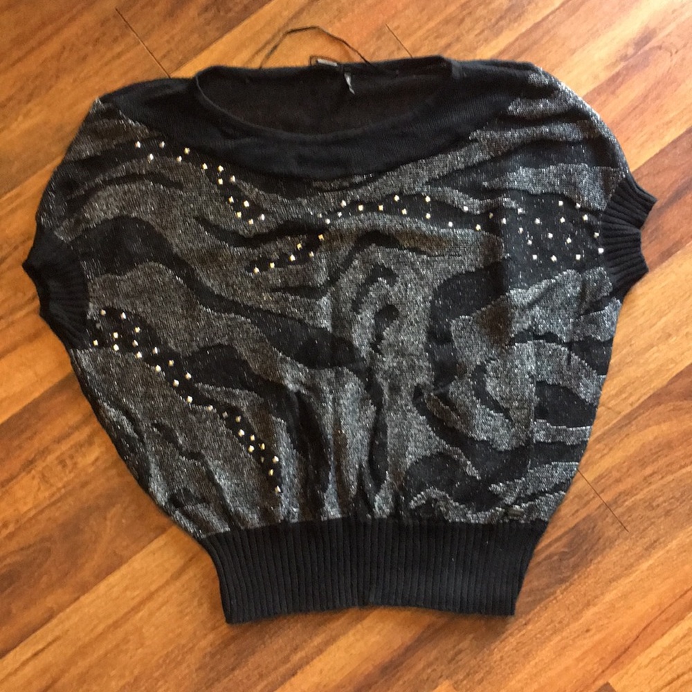 Guess Sparkle Metallic Embellished Sweatshirt